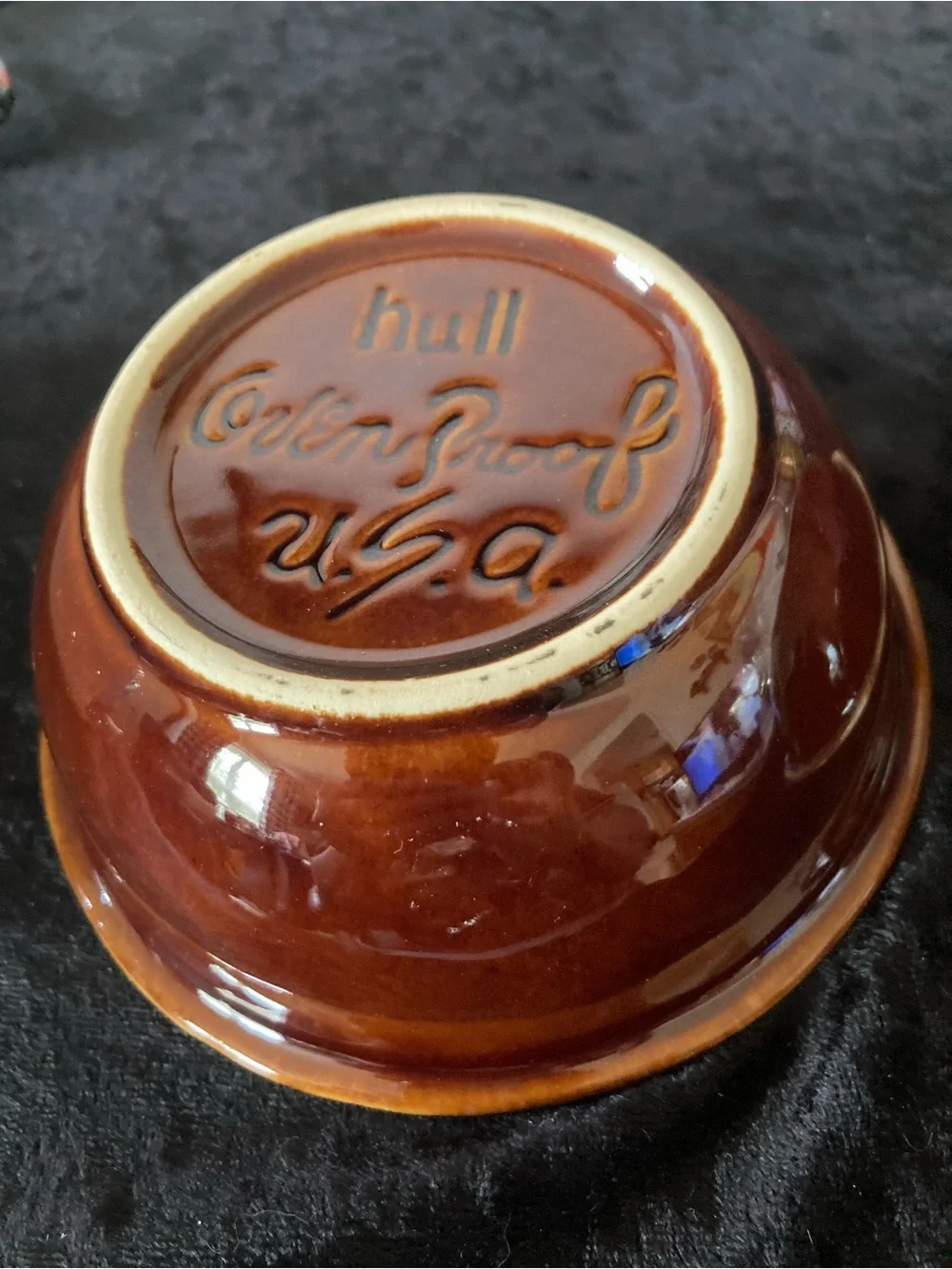 Vintage Hull Pottery USA Brown Drip Glaze Ceramic Ramekins Set of 2 MCM